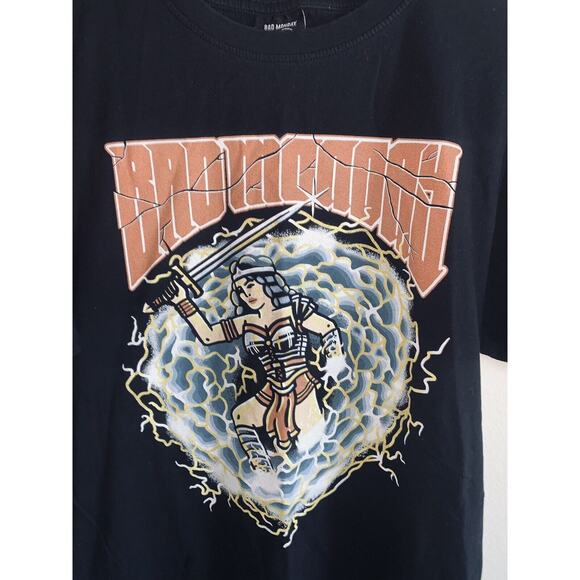 Bad Monday T Shirt Graphic Black Medium But Small - Picture 2 of 6